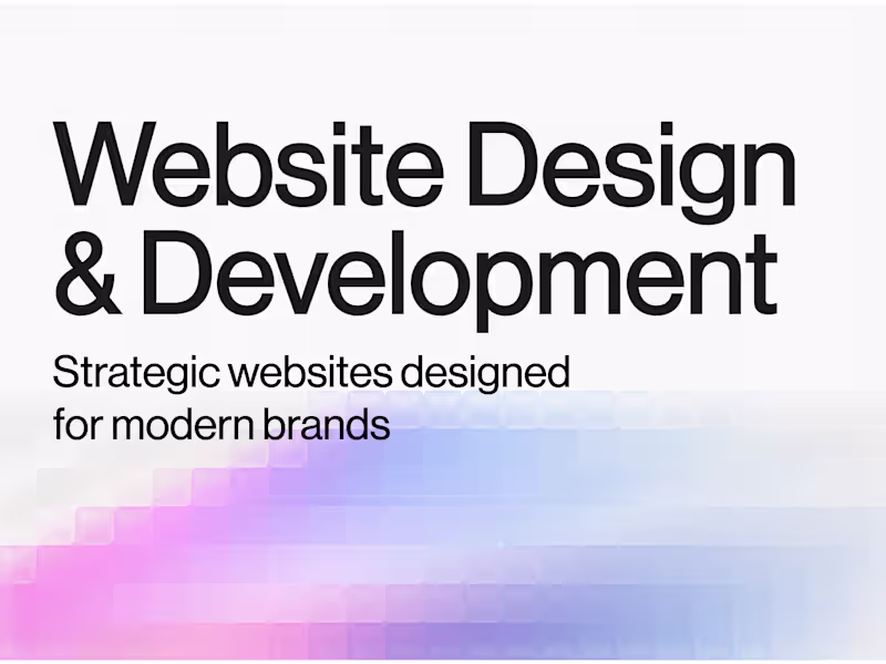 Cover image for Website Design & Development