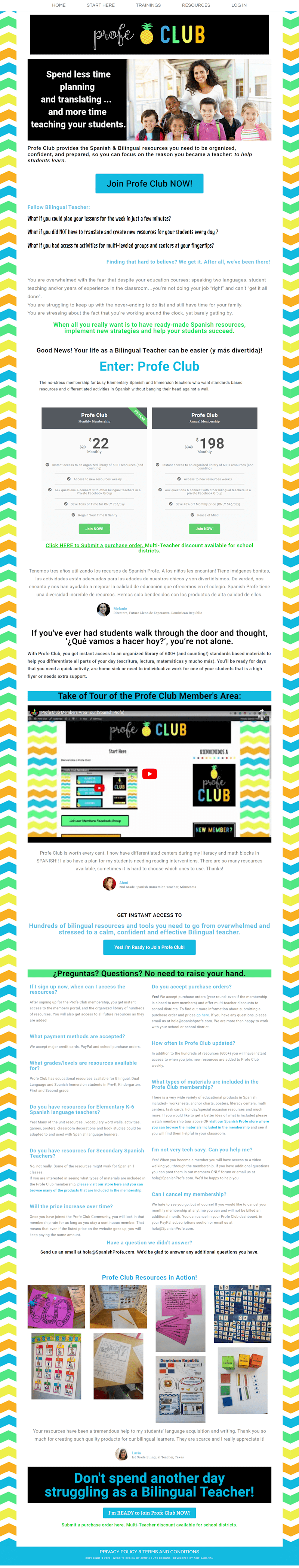 Cover image for Membership Website for Profeclub of SPANISHPROFE.COM