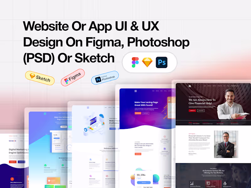 Cover image for You will get Website & UX/UI Designer | Figma | App | Web Design