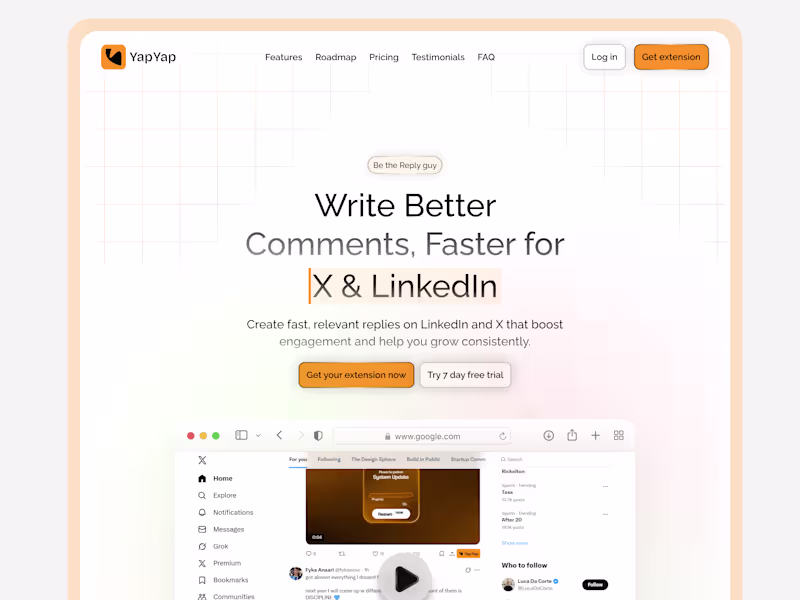 Cover image for AI Comment Generator Landing Page Design