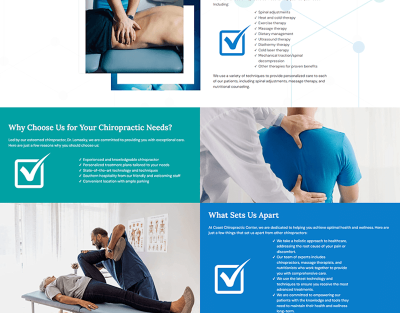 Cover image for Coast Chiropractic Web Development