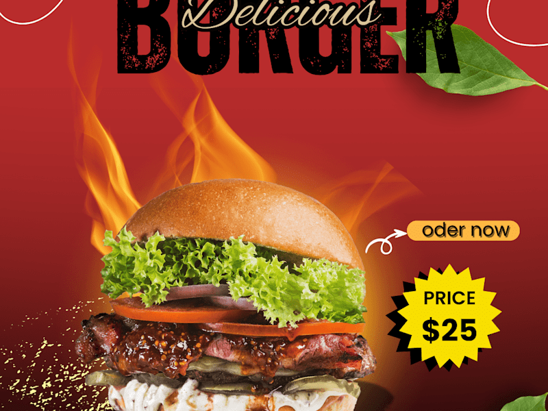 Cover image for Burger Offer Poster Design