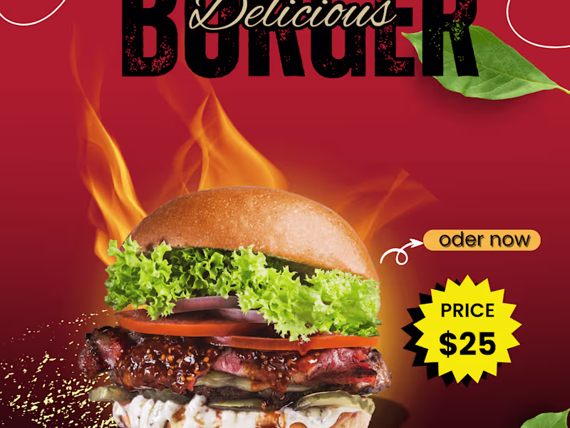 Cover image for Burger Offer Poster Design