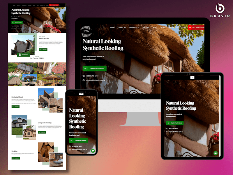 Cover image for Dynamic Roofing Solutions Website for Isthatch