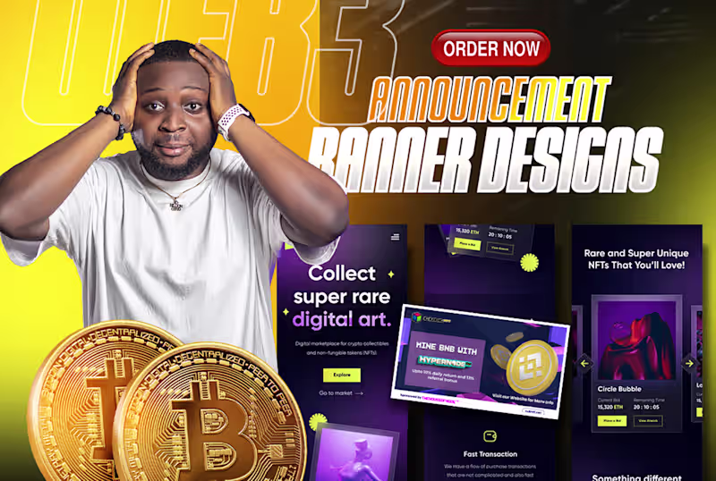 Cover image for Web3 brand consistent social media flyers banners 