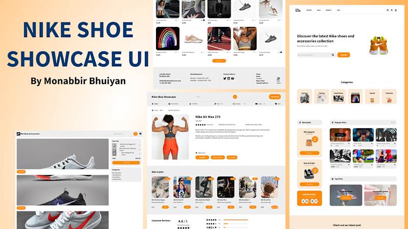 Cover image for Nike Shoe Showcasing Website UI