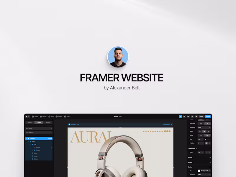 Cover image for Framer Website ⋅ Design & Development