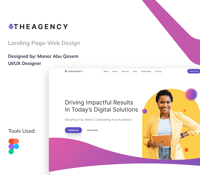 Cover image for Web Landing Page -Marketing Agency - UI/UX Design
