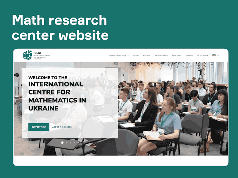 Cover image for  A web platform for International Centre for Mathematics Ukraine