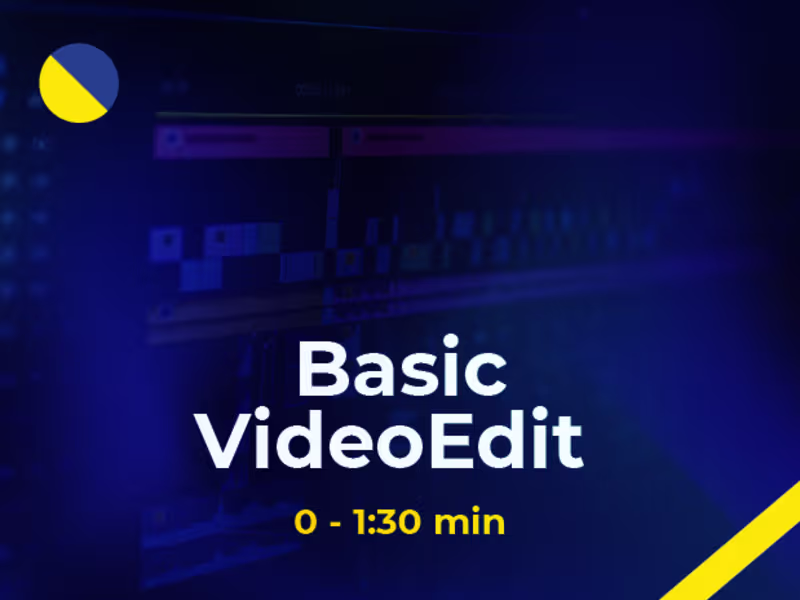 Cover image for Basic Video Edit (0 to 1:30 min)