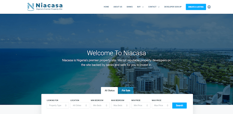 Cover image for Niacasa – A Modern Landing Page for Real Estate & Rentals