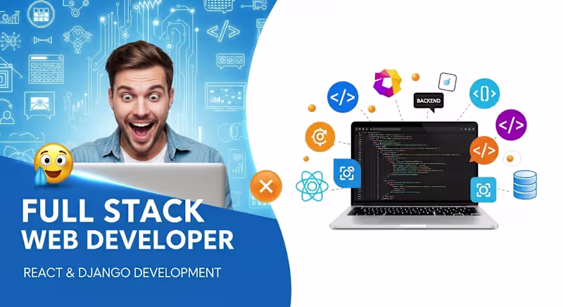 Cover image for I will build a custom full stack frontend and backend website