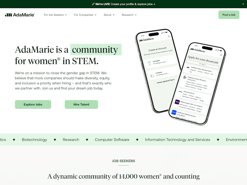 Cover image for Custom Squarespace Website for a Job Board Company