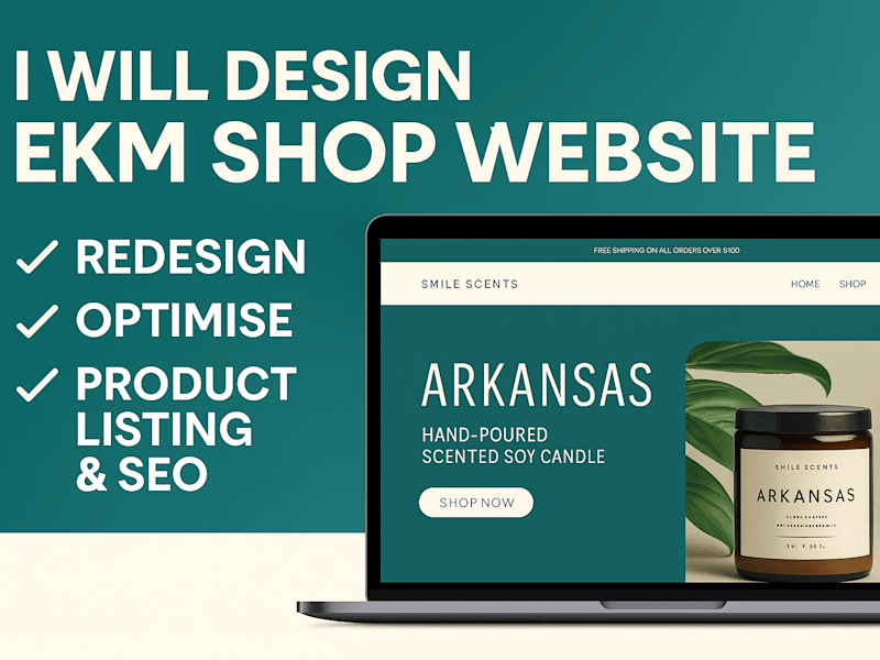 Cover image for I will design EKM shop website optimize redesign product listing