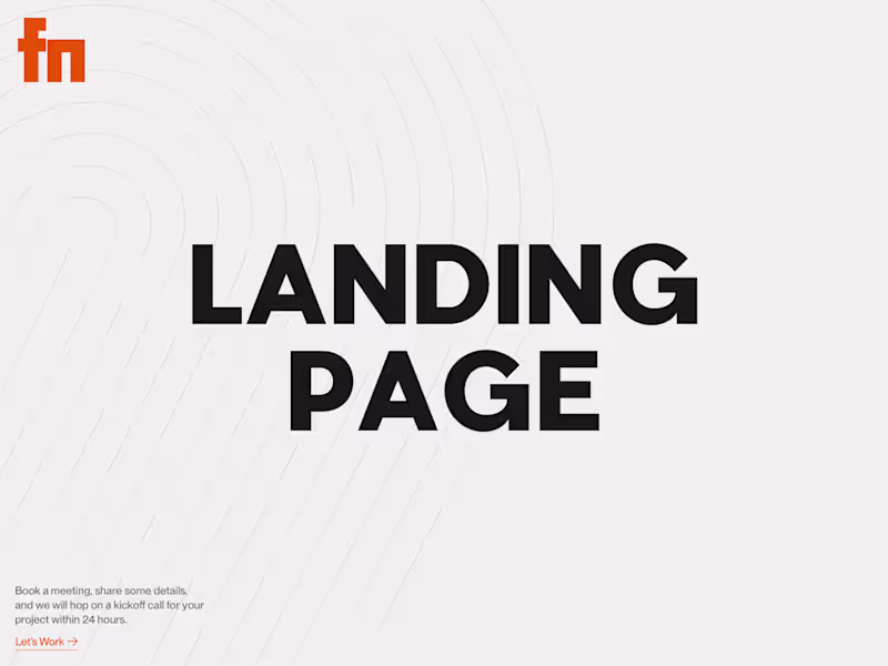 Cover image for Landing Page (Design & Development) 🚀