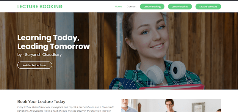 Cover image for Suryansh-Codes2209/Lecture-Booking-System-Django-