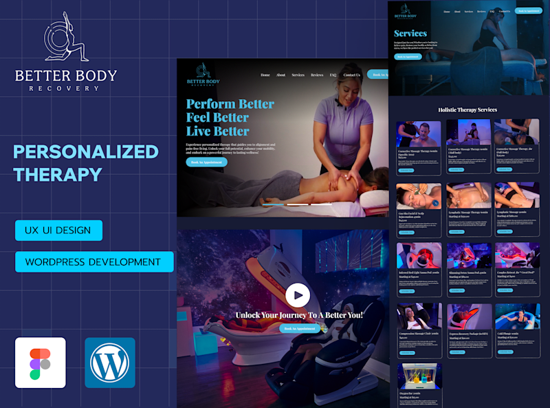 Cover image for Personalized Therapy Web UI/UX Design and WordPress Development