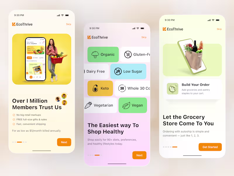 Cover image for Onboarding Screen – Grocery App