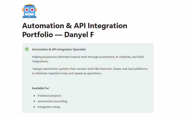 Cover image for This portfolio showcases automation systems