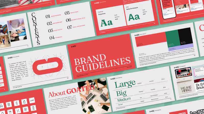 Cover image for GOATED Agency Brand Guideline Deck