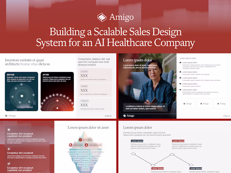 Cover image for Scalable Sales Design System for an AI Healthcare Company