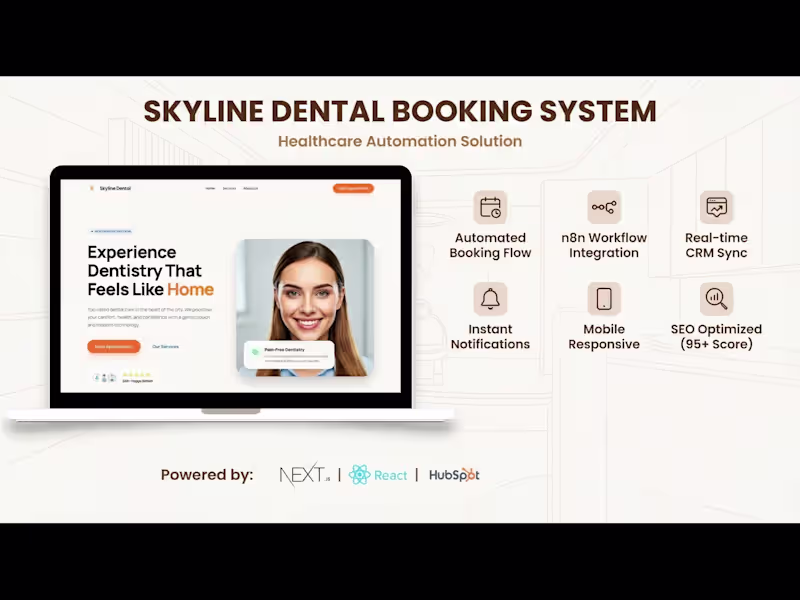 Cover image for Skyline Dental Booking System