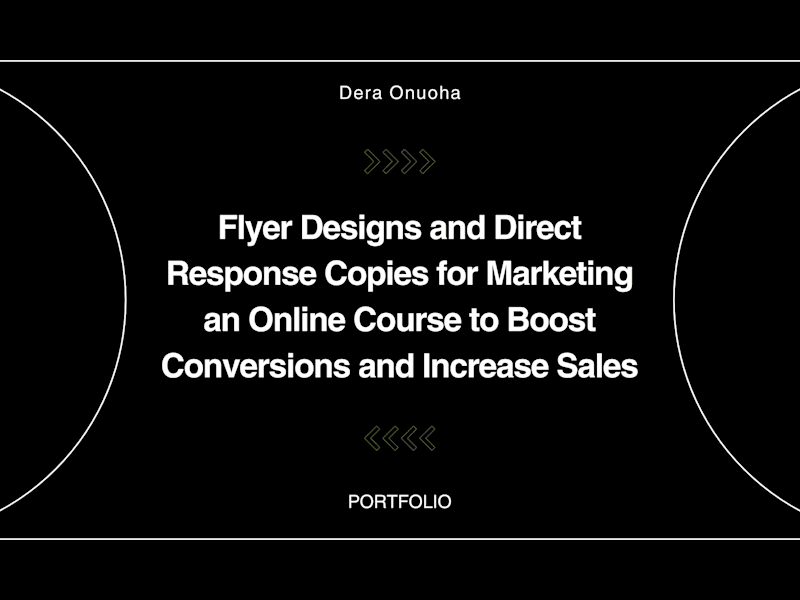 Cover image for Direct Response Copy & Flyer Design to Market an Online Program