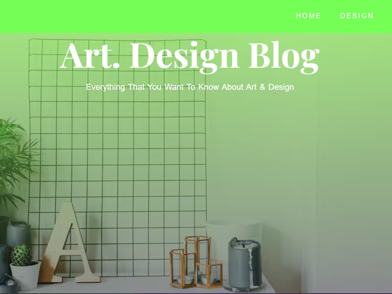 Cover image for art and design Blog website