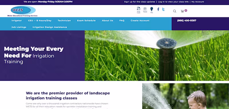 Cover image for Wets Courses: Custom OpenCart Site for Irrigation Training