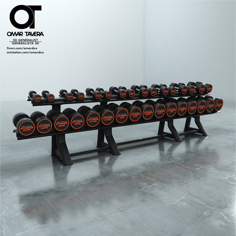 Cover image for Extreme Fitness dumbbell rack