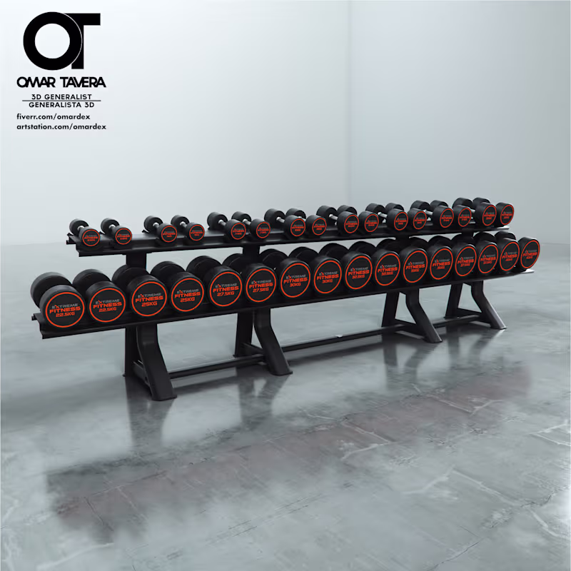Cover image for Extreme Fitness dumbbell rack