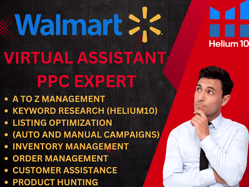 Cover image for i will Do walmart listings, listing SEO and manage PPC campaigns