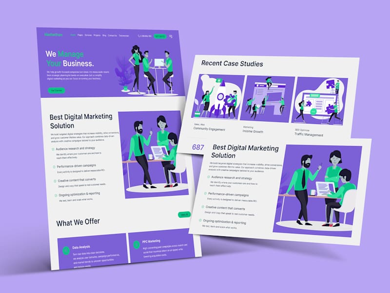 Cover image for Creative Digital Agency Landing Page Design