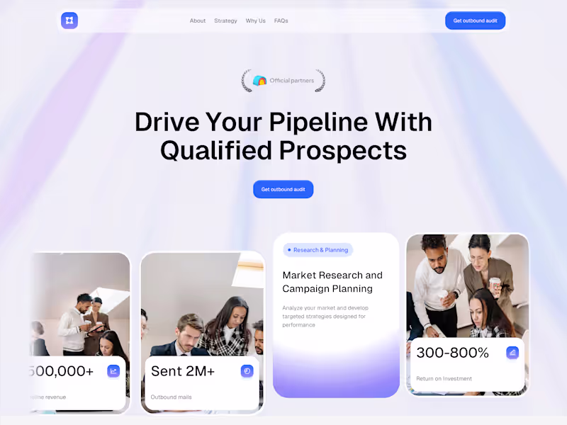 Cover image for Outreachify Landing Page Design & Development