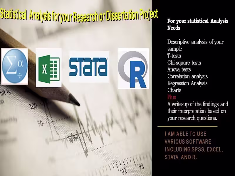 Cover image for I will analyze your research data using statistical methods