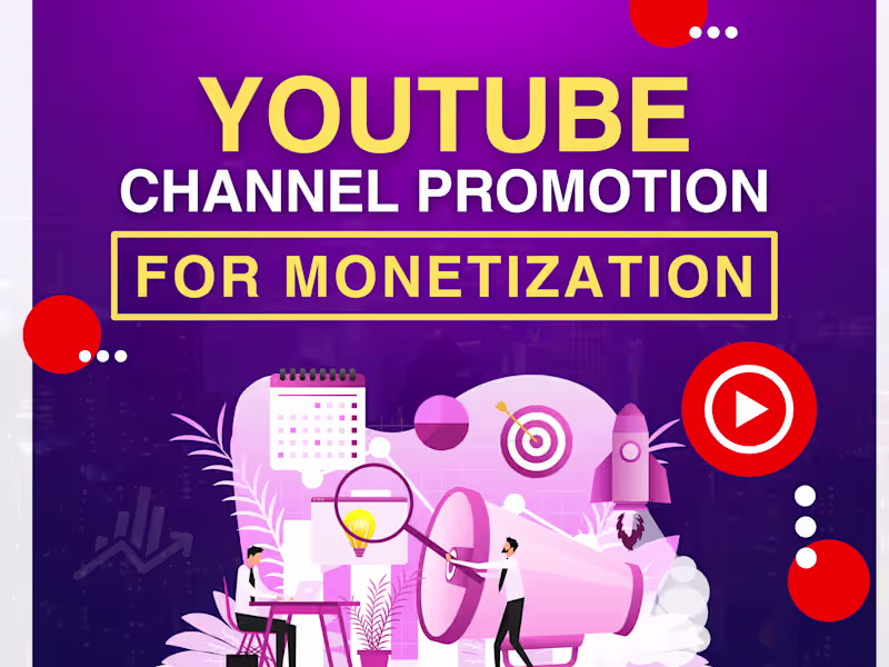 Cover image for Organic YouTube channel promotion for monetization