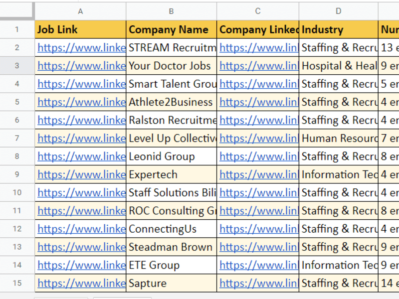 Cover image for Hiring Companies - Linkedin Job Posting