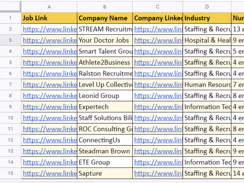 Cover image for Hiring Companies - Linkedin Job Posting