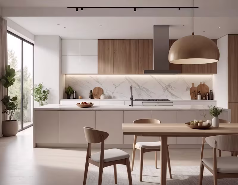 Cover image for Elegant Kitchen Design and 3D Rendering