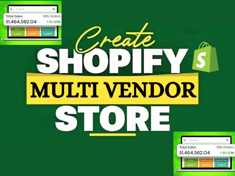 Cover image for I will create Shopify multi vendor design ecommerce marketplace 