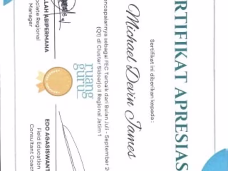 Cover image for Education Consultant at Ruangguru: Promoting Products to Schools