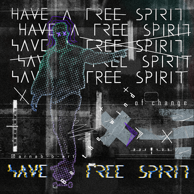 Cover image for "Have a free spirit" Grunge poster design on Behance