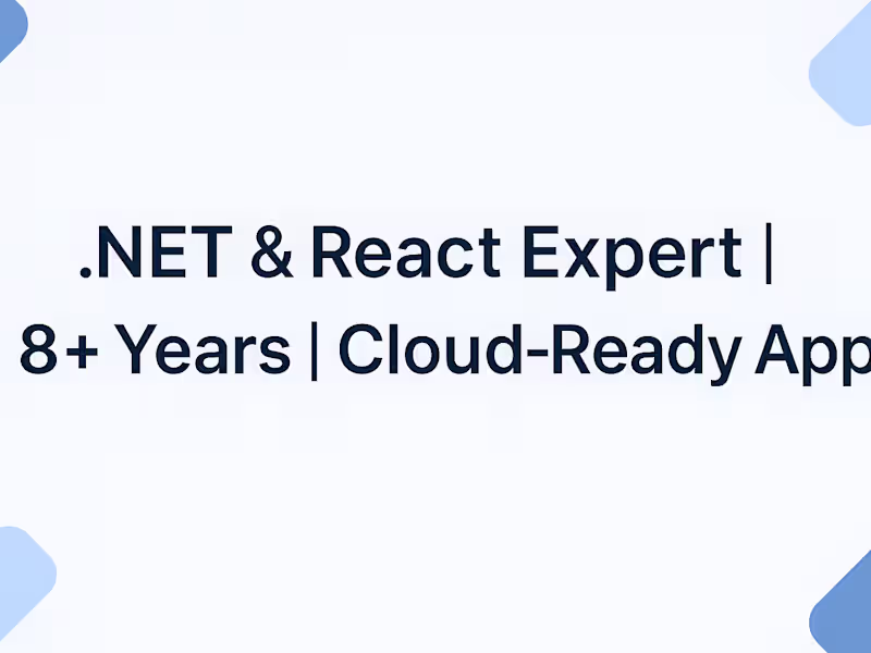 Cover image for .NET Full-Stack Development