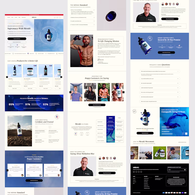 Cover image for Meraki Medicinal Shopify Homepage Design