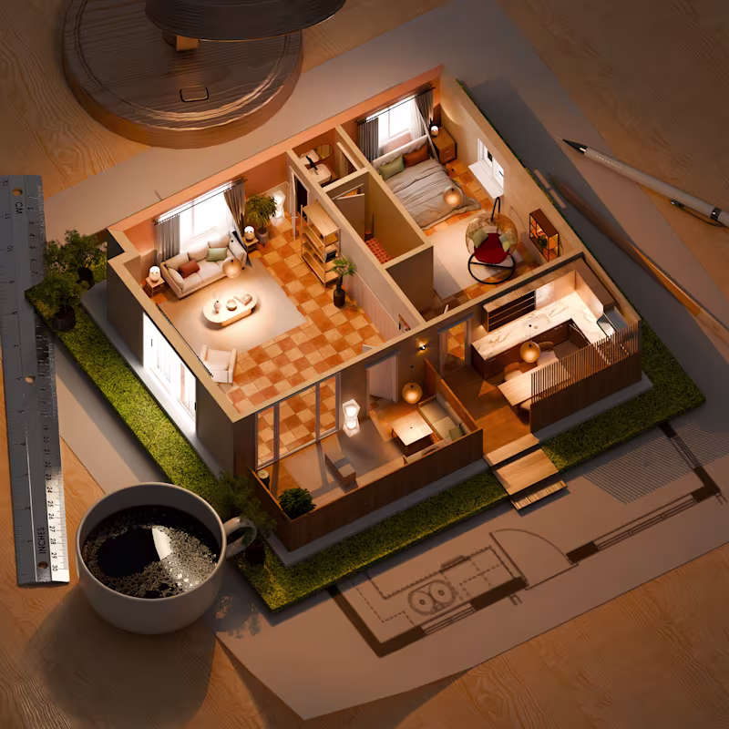 Cover image for I'll help you visualize your 2D floor plans in 3D