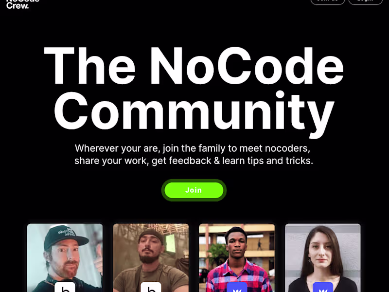 Cover image for The NoCode Crew — Global No-Code Community Platform