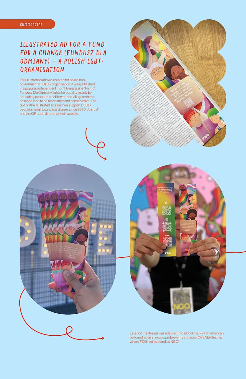 Cover image for ILLUSTRATED AD – FOR A CHANGE FUND – LGBT+ POLISH NGO :: Behance
