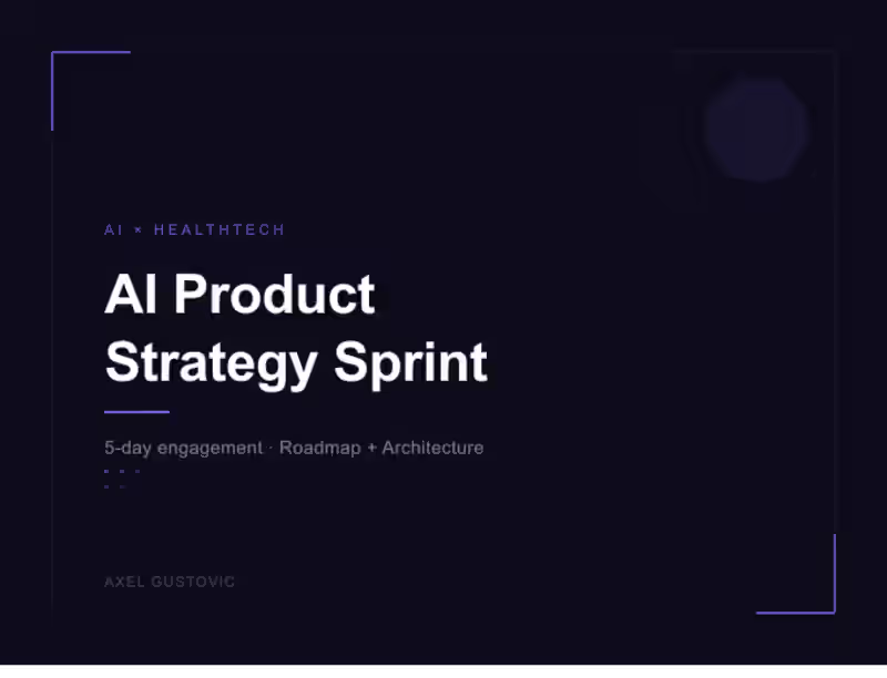 Cover image for AI Product Strategy Sprint