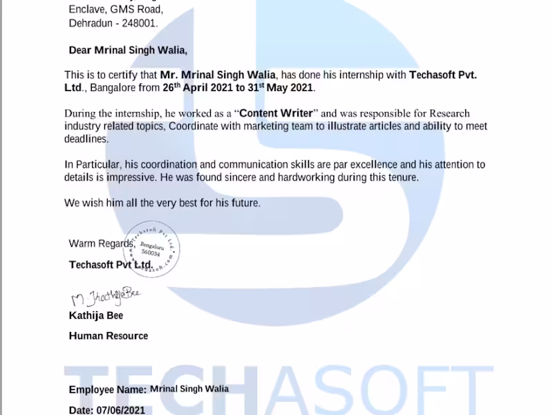 Cover image for Web Content Writer [1 months]