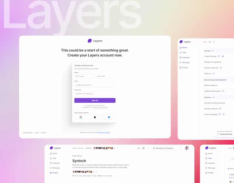 Cover image for Layers - Project Management Application